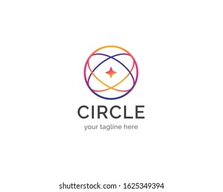 Circle logo design template. Circle colorful vector illustration