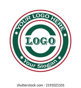 Plantilla de diseño de logotipo circular, se puede utilizar como se desee.
