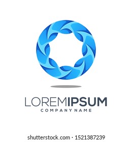 circle logo design vector abstract