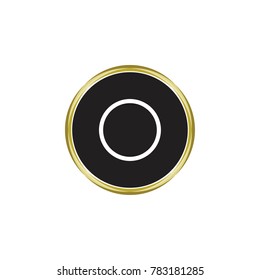 Circle logo design vector black golden