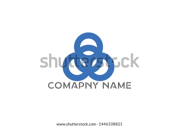 Circle logo design. Vector illustration.\
Isolated on white\
background.