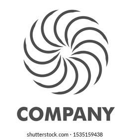 circle logo design vector line