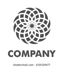 circle logo design vector line