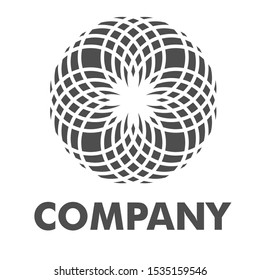 circle logo design vector line