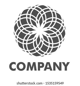 circle logo design vector line
