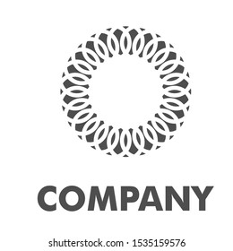 circle logo design vector line