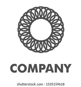 circle logo design vector line