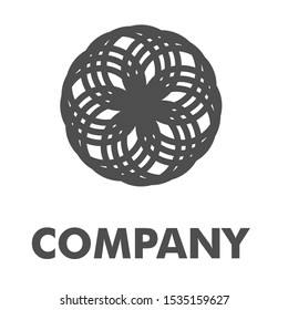 circle logo design vector line