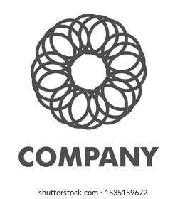 circle logo design vector line