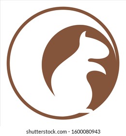 circle logo designs squirrel vector template 