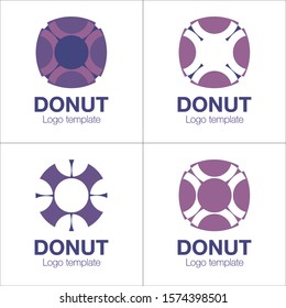 Circle logo digital abstract set. Logo Icon Design Template. Technology Abstract Line Connection Circle Vector Logotype