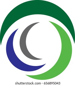 Circle logo Direct logo Unite logo  and Wave logo vector art design for business
