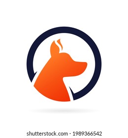 circle logo with dog symbol