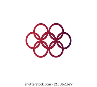 Circle logo gradient color vector design