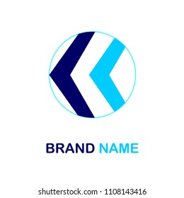 Circle Logo Icon with Arrow