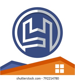 Circle logo icon for business development of construction services, with the initial of the letter Y