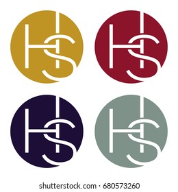 Circle logo icon with a combination of two-letter initials, H and S.