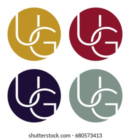 Circle logo icon with a combination of two-letter initials, U and G.
