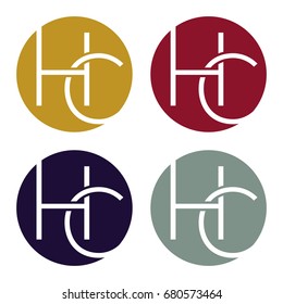 Circle logo icon with a combination of two-letter initials, H and C.