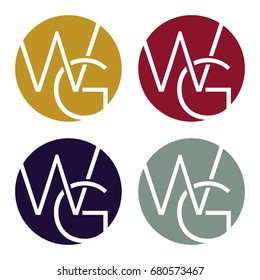 Circle logo icon with a combination of two-letter initials, W and G.
