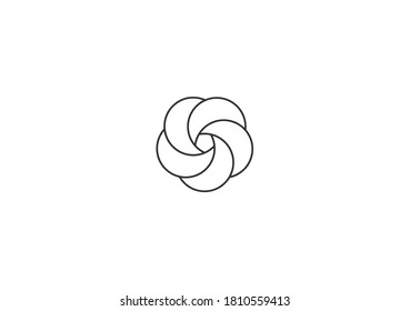 Elementos de plantilla de diseño de iconos de logotipo circular - signo vectorial. Plantillas de tarjetas de visita.