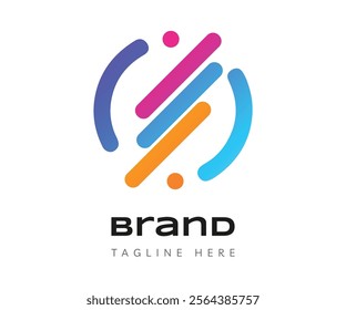 Circle logo icon design template elements. Usable for Branding, Business and Technology Logos.
