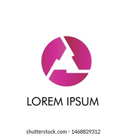 circle logo icon with philosophy mean dynamic, vector design