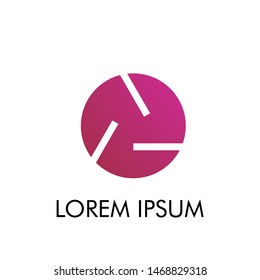 circle logo icon with philosophy mean dynamic, vector design