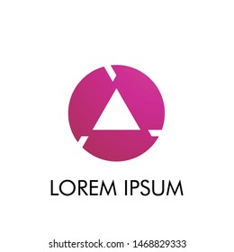 circle logo icon with philosophy mean dynamic, vector design