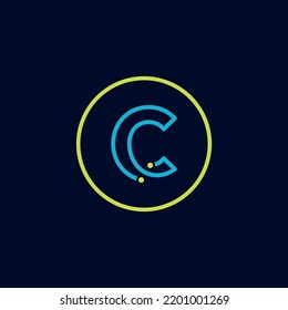 Circle IT logo letter C tech software digital logo