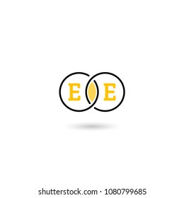 Circle Logo Letter EE Design. Can be adapt to Corporate identity, logo, icon, symbol and brand identity.