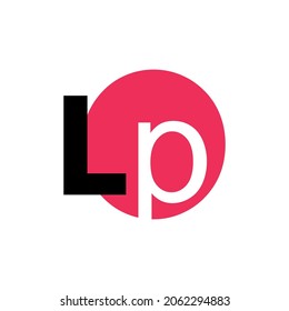 Logotipo de círculo y vectores de letras LP, para diseño libre.