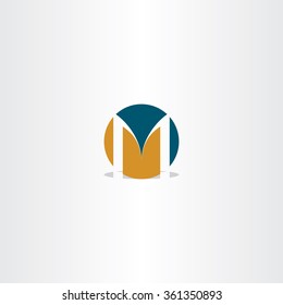 circle logo letter m sign vector element abstract
