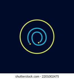 Circle IT logo letter O tech software digital logo