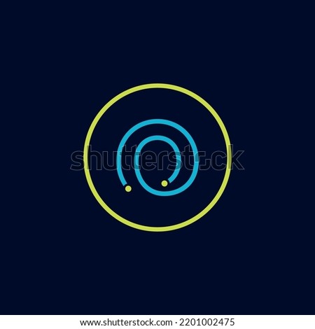 Circle IT logo letter O tech software digital logo