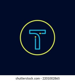 Circle IT logo letter T tech software digital logo