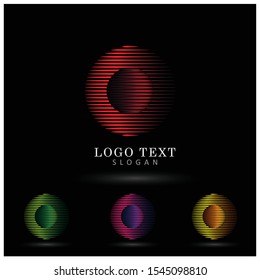 Circle Logo Lines. Symbol & Icon Vector Template.