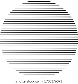 Circle Logo with lines.unusual icon Design .Background with Vector stripes .Geometric shape.