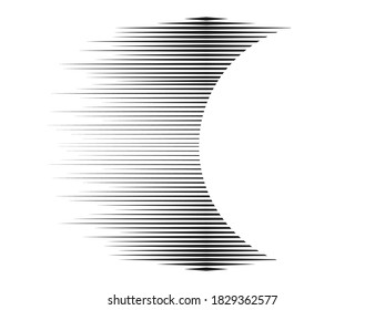 Circle Logo with lines.unusual icon Design .Background with Vector stripes .Geometric shape.