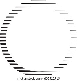 Circle Logo with lines.unusual icon Design .Background with Vector stripes .Geometric shape.