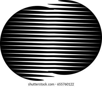 Circle Logo with lines.unusual icon Design .Background with Vector stripes .Geometric shape.
