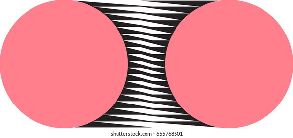 Circle Logo with lines.unusual icon Design .Background with Vector stripes .Geometric shape.