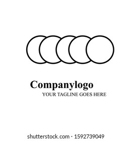 circle logo long black and white