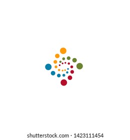 circle logo lots of simple and minimalist colors