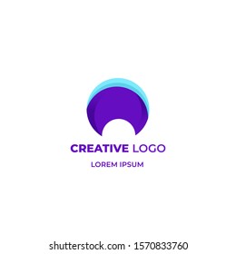 Circle logo with modern style and futuristic. The best choice to start new bussiness or rebranding. Ready to use for your company. Vector EPS 10