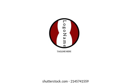 Circle logo with name in center, white background