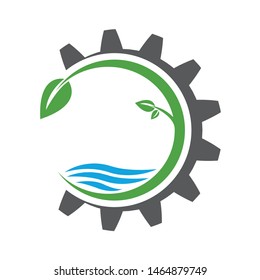 Circle logo nature water logo vector