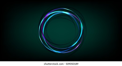 Circle logo on green