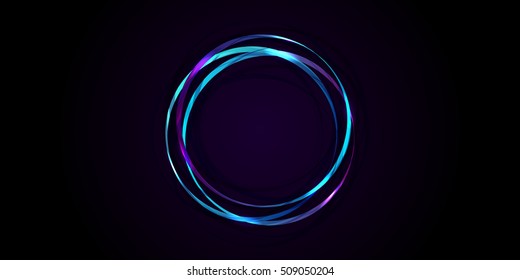 Circle logo on purple