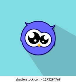 circle logo owl illustration. owl logo. colorful logo design.